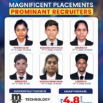 Magnificent Placements at Dhaanish Chennai!A big round of applause to our shining stars ⭐ from the IV Year AI&DS and CSE departments who have been successfully placed at MSC Technology with a stellar salary package of ₹4.8 LPA